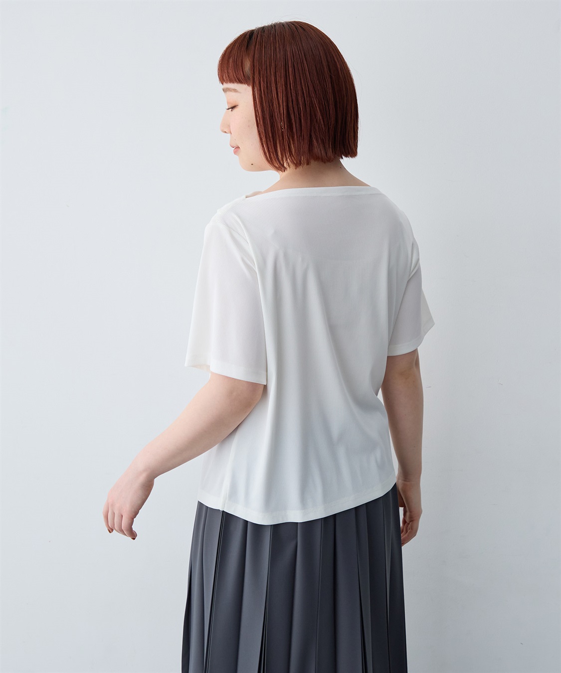 anyfee 【anyfee/大きいサイズ】ドレープリブTシャツ_sub_5