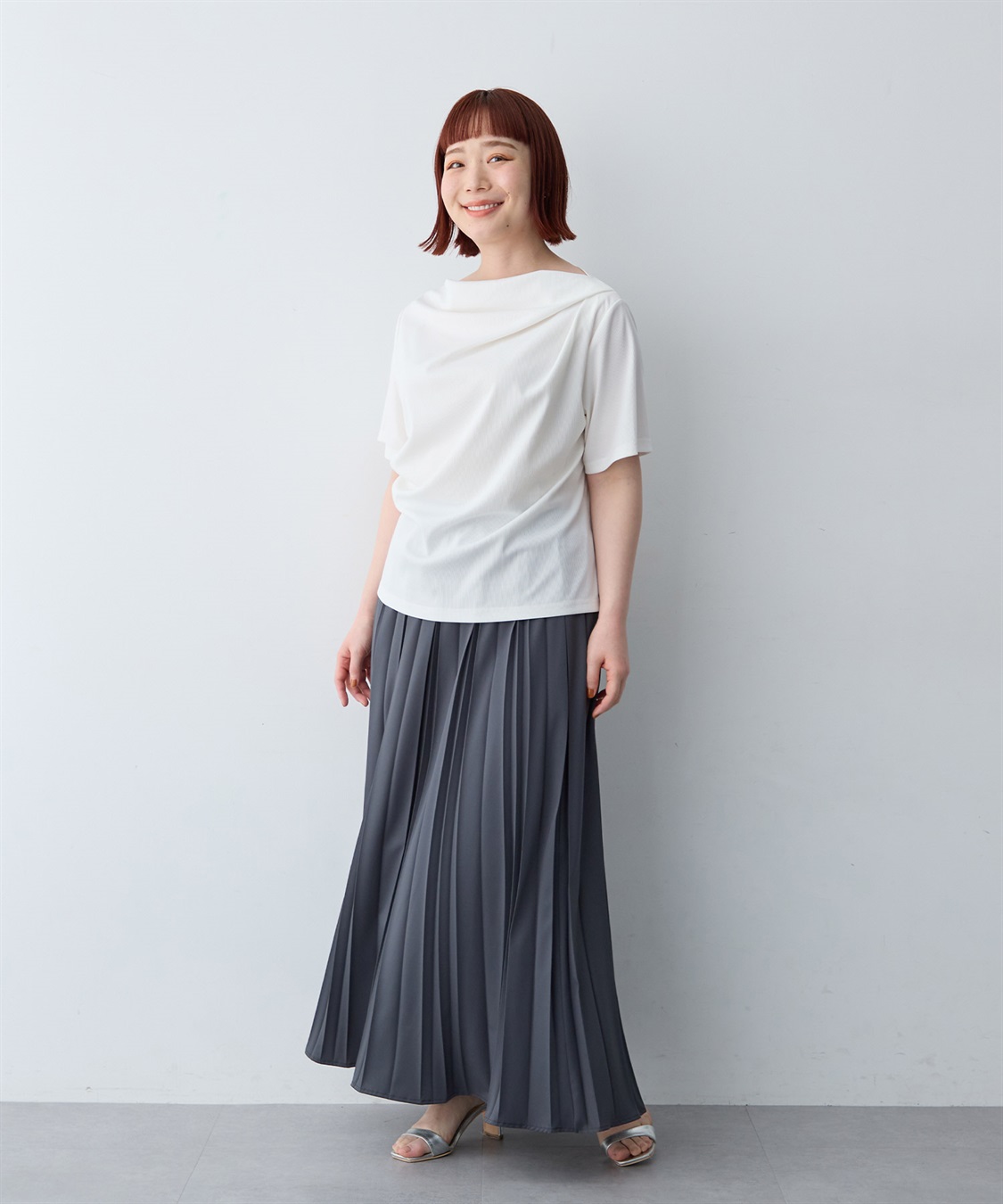 anyfee 【anyfee/大きいサイズ】ドレープリブTシャツ_sub_6