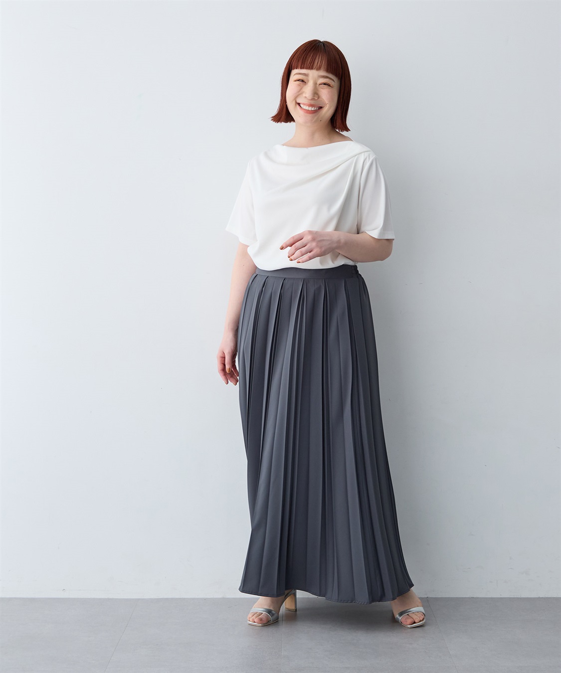 anyfee 【anyfee/大きいサイズ】ドレープリブTシャツ_sub_8