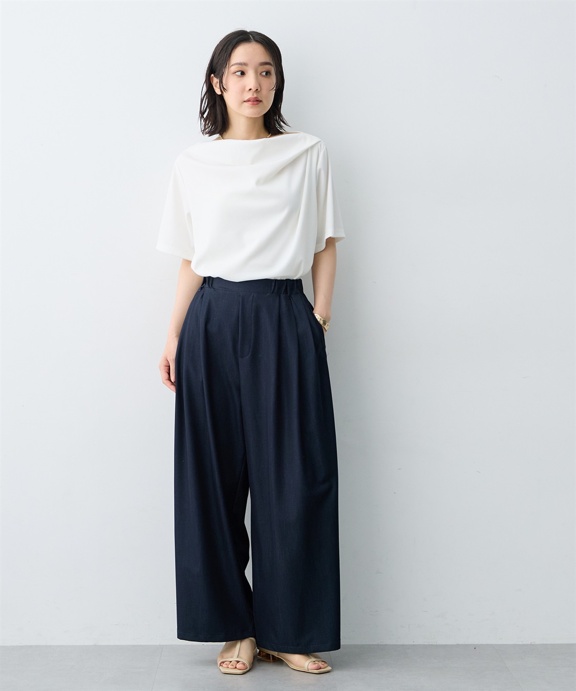 anyfee 【anyfee/大きいサイズ】ドレープリブTシャツ_sub_25