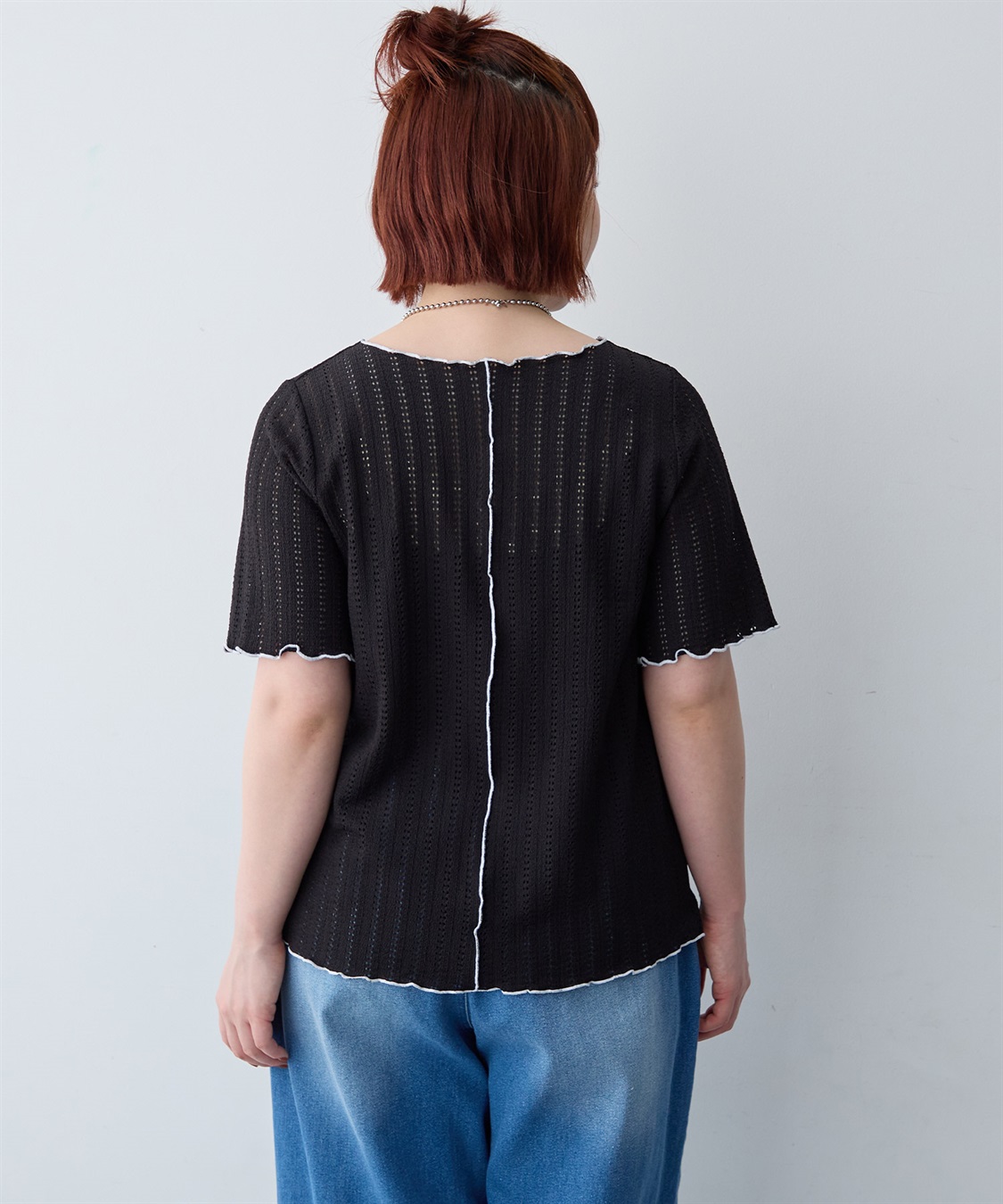 anyfee 【anyfee/大きいサイズ】前後2WAYボートネックメローTシャツ_sub_4