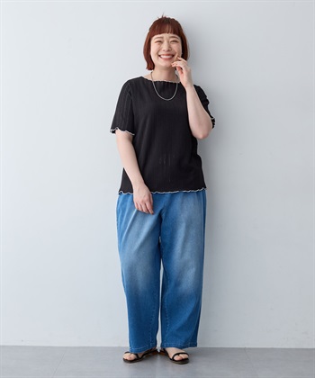 anyfee 【anyfee/大きいサイズ】前後2WAYボートネックメローTシャツ_subthumb_6