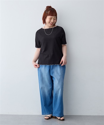 anyfee 【anyfee/大きいサイズ】前後2WAYボートネックメローTシャツ_subthumb_7