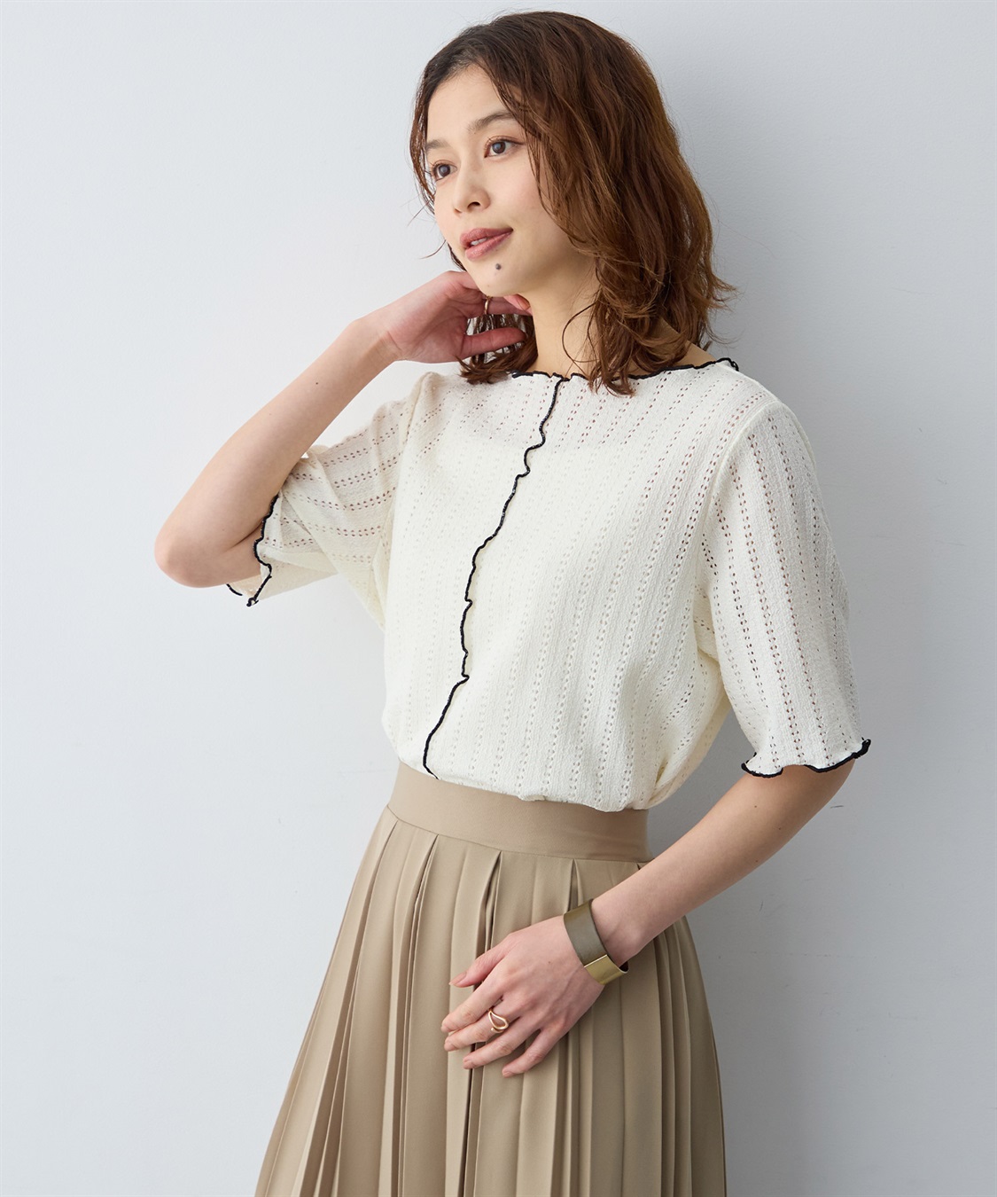 anyfee 【anyfee/大きいサイズ】前後2WAYボートネックメローTシャツ_sub_10