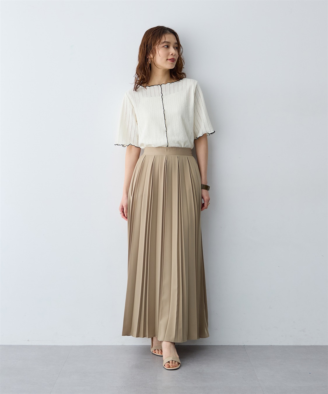 anyfee 【anyfee/大きいサイズ】前後2WAYボートネックメローTシャツ_sub_12