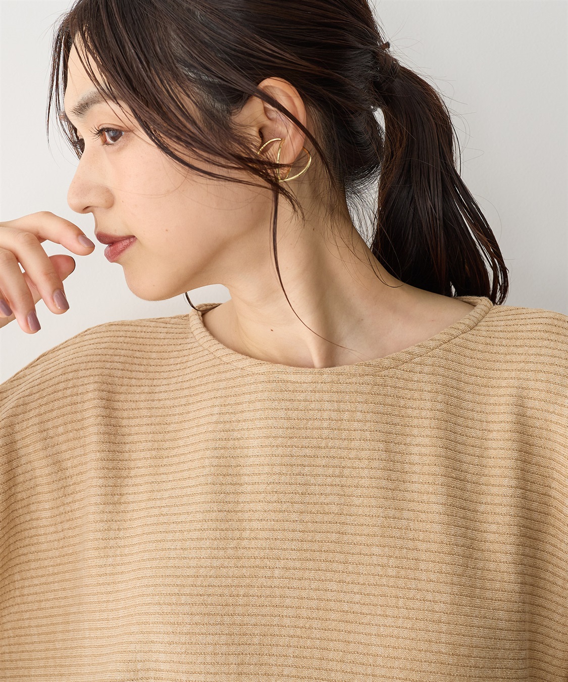 anyfee 【anyfee/プラスサイズ】レイヤード風ドルマンスリーブプルオーバー_sub_20