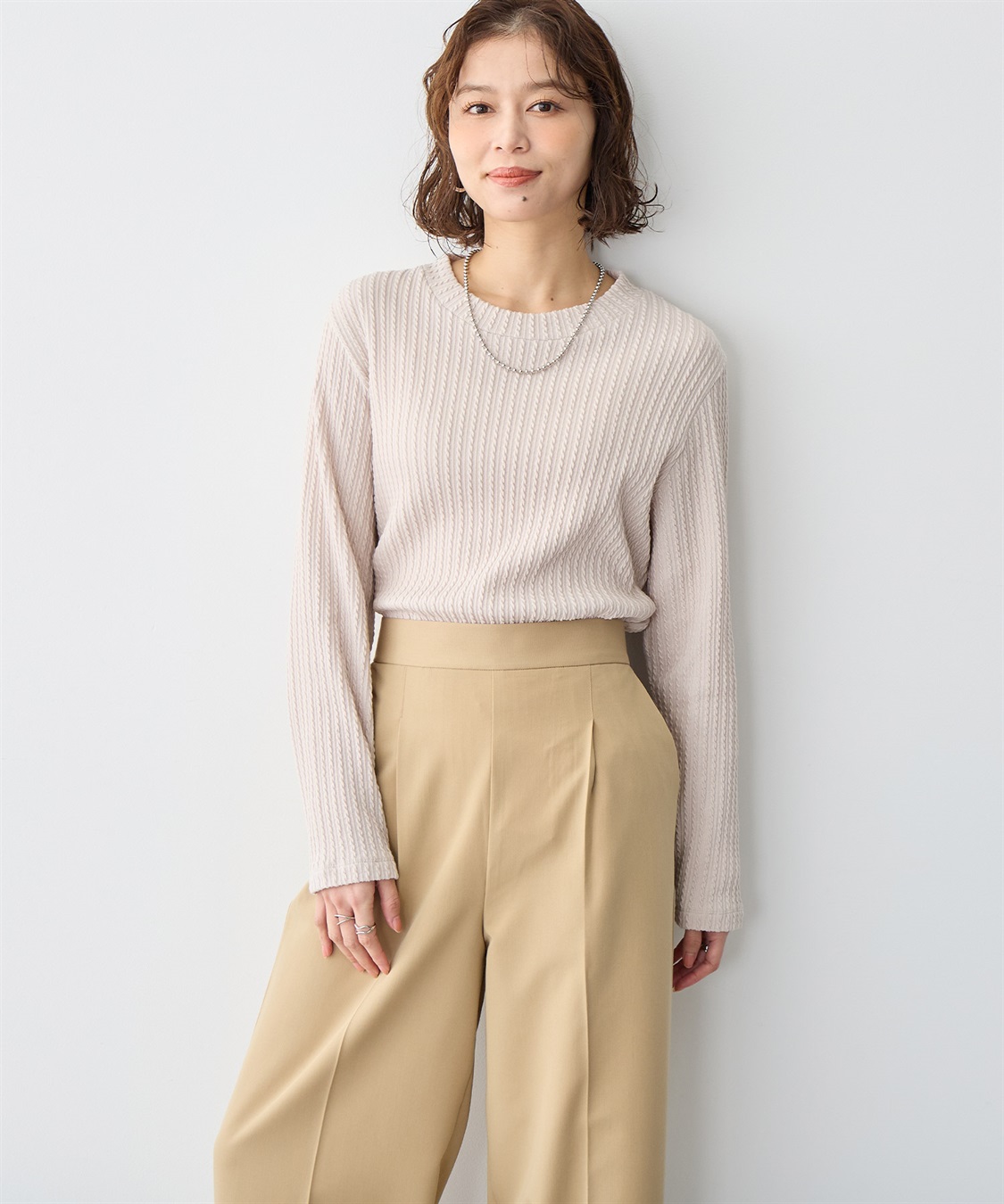 anyfee 【anyfee/プラスサイズ】プチハイネックTシャツ_sub_5