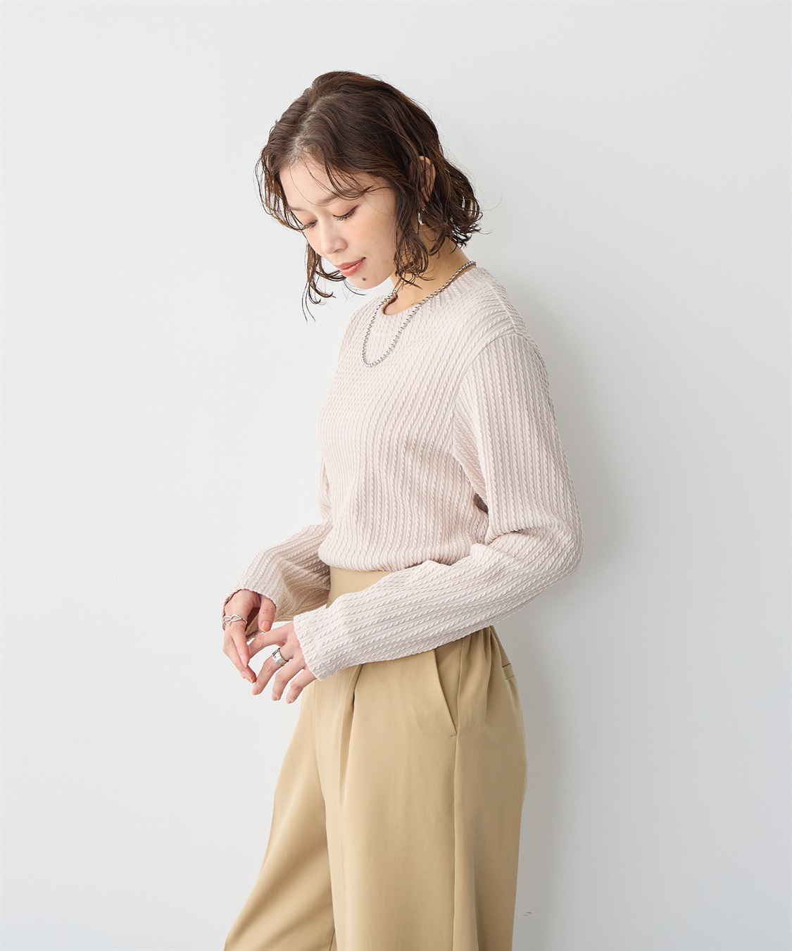 anyfee 【anyfee/プラスサイズ】プチハイネックTシャツ_sub_7