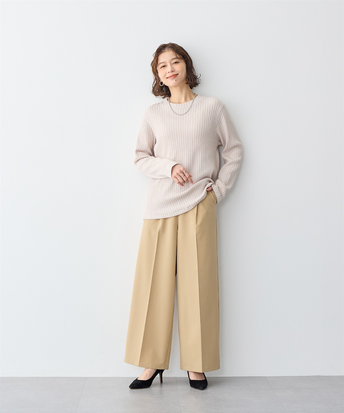 anyfee 【anyfee/プラスサイズ】プチハイネックTシャツ_sub_10