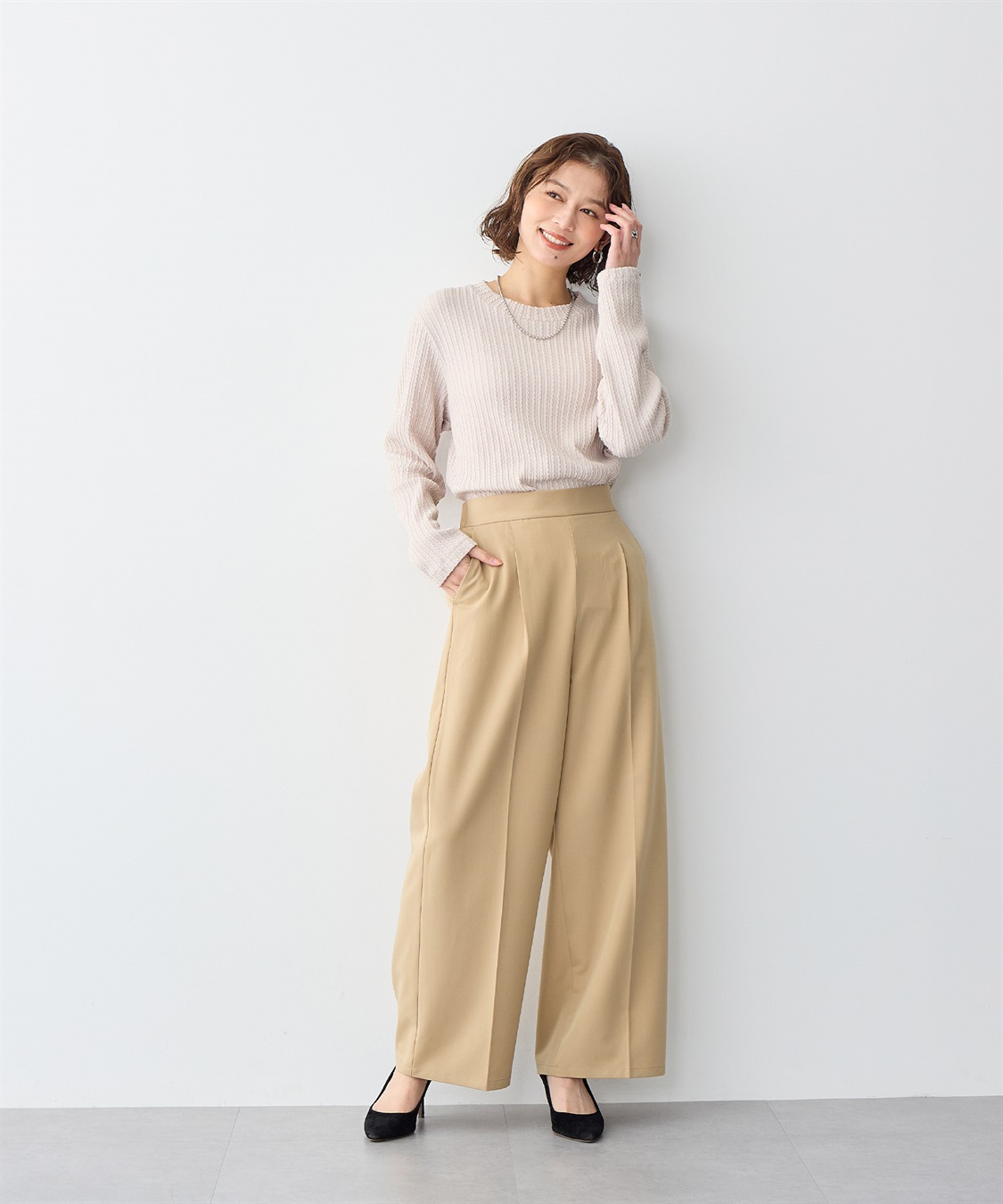 anyfee 【anyfee/プラスサイズ】プチハイネックTシャツ_sub_11