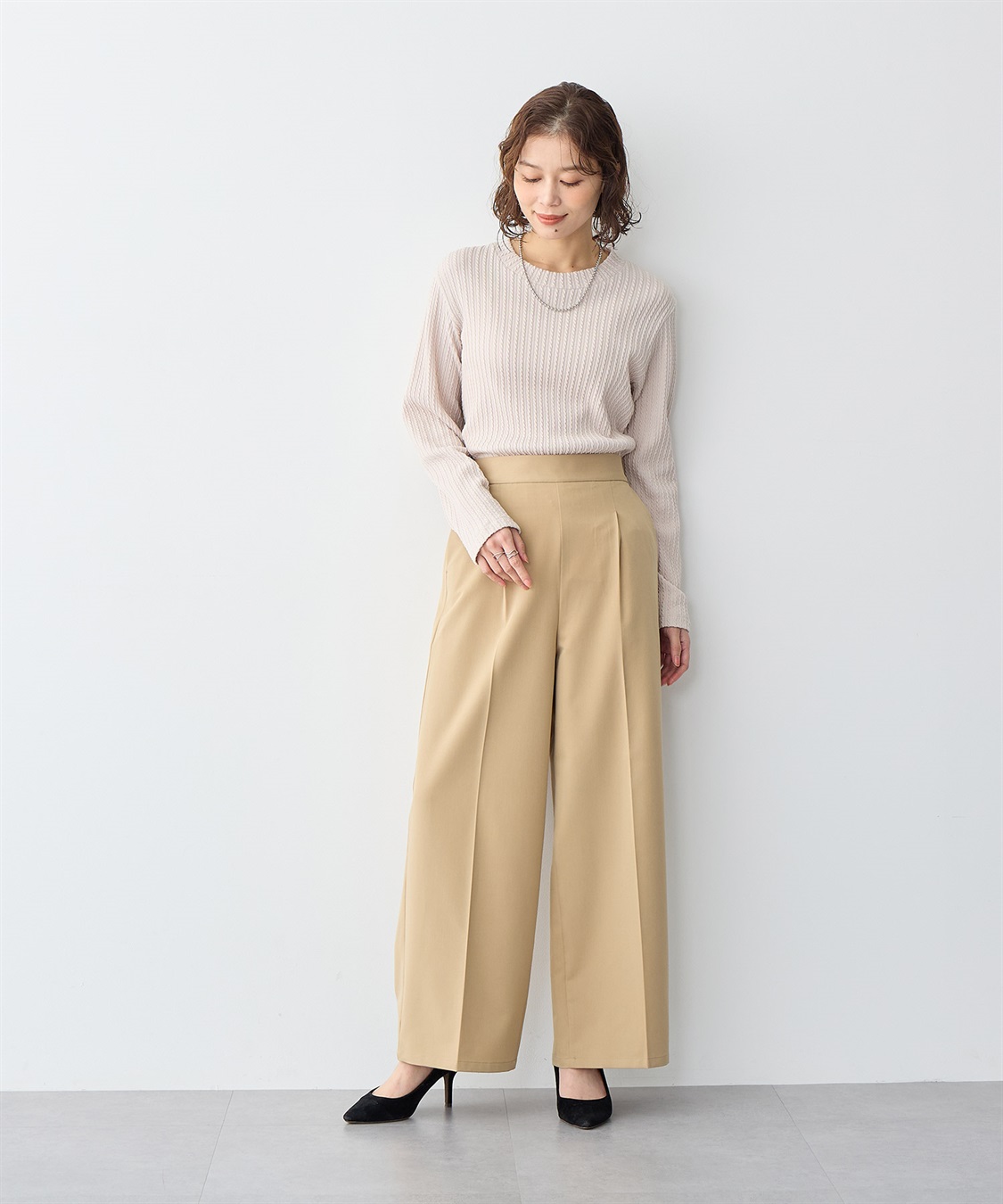 anyfee 【anyfee/プラスサイズ】プチハイネックTシャツ_sub_12