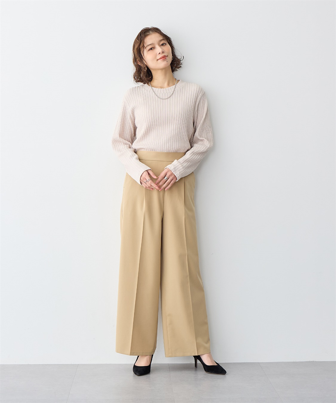 anyfee 【anyfee/プラスサイズ】プチハイネックTシャツ_sub_13