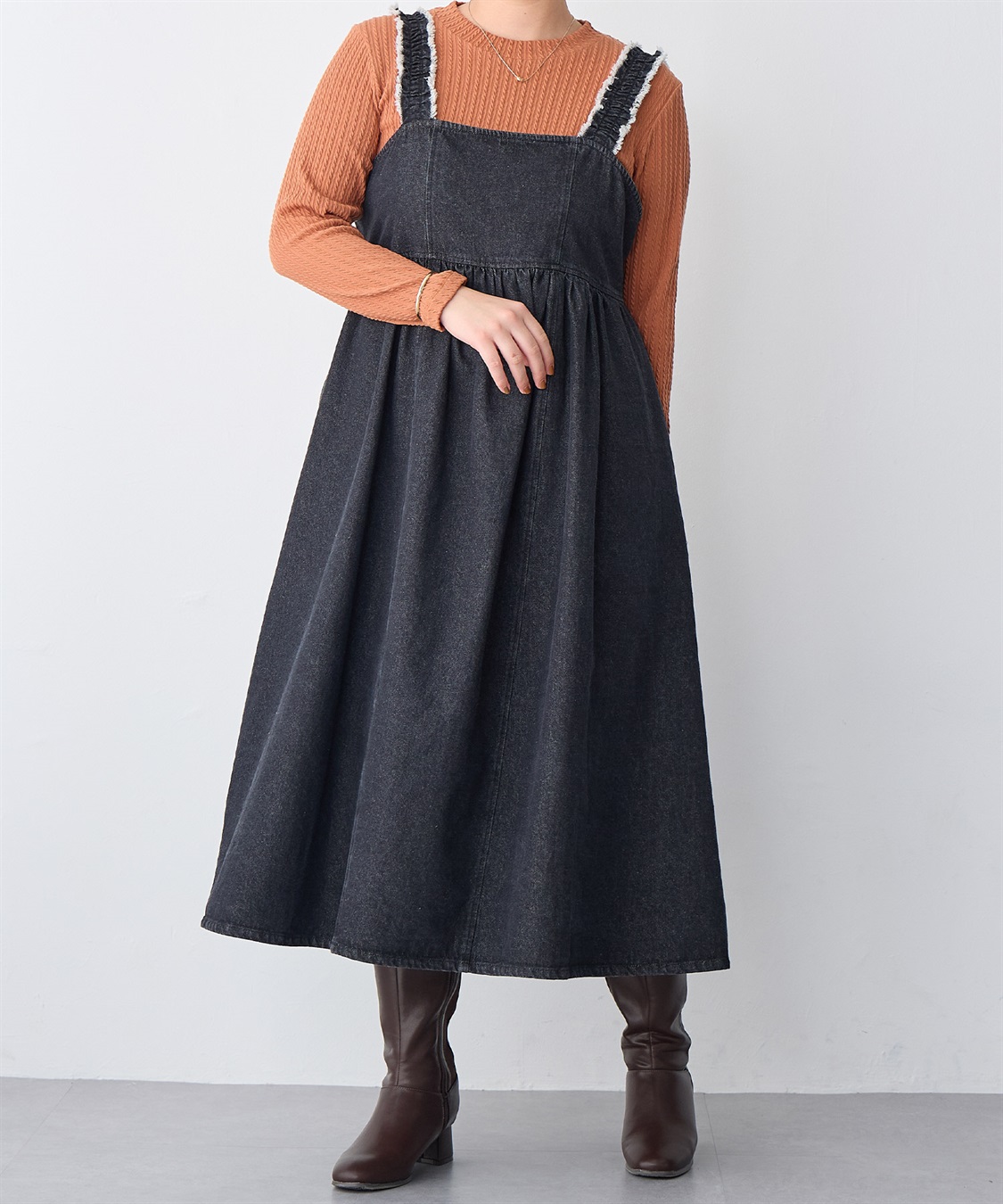 anyfee 【anyfee/プラスサイズ】プチハイネックTシャツ_sub_20