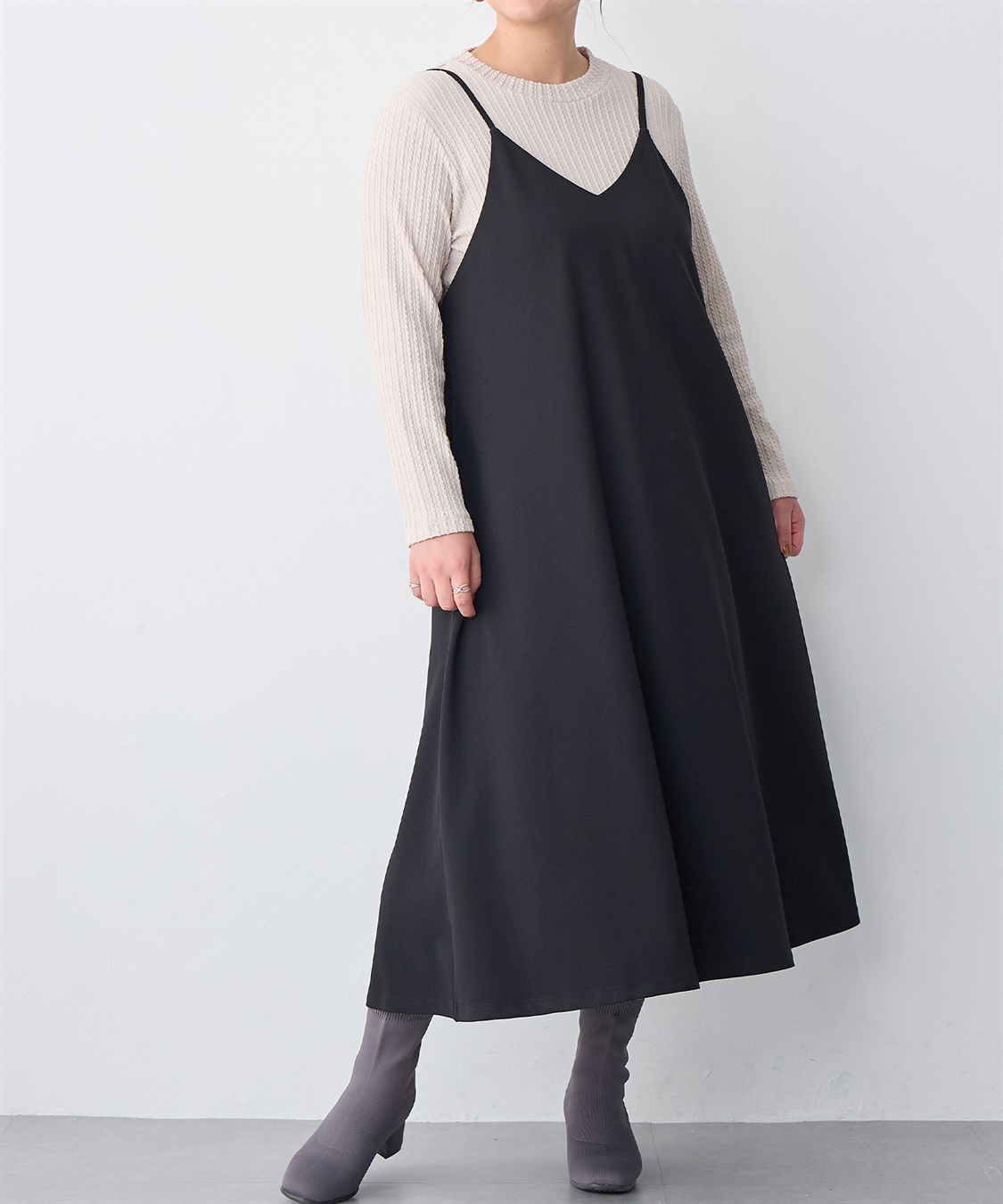 anyfee 【anyfee/プラスサイズ】プチハイネックTシャツ_sub_23