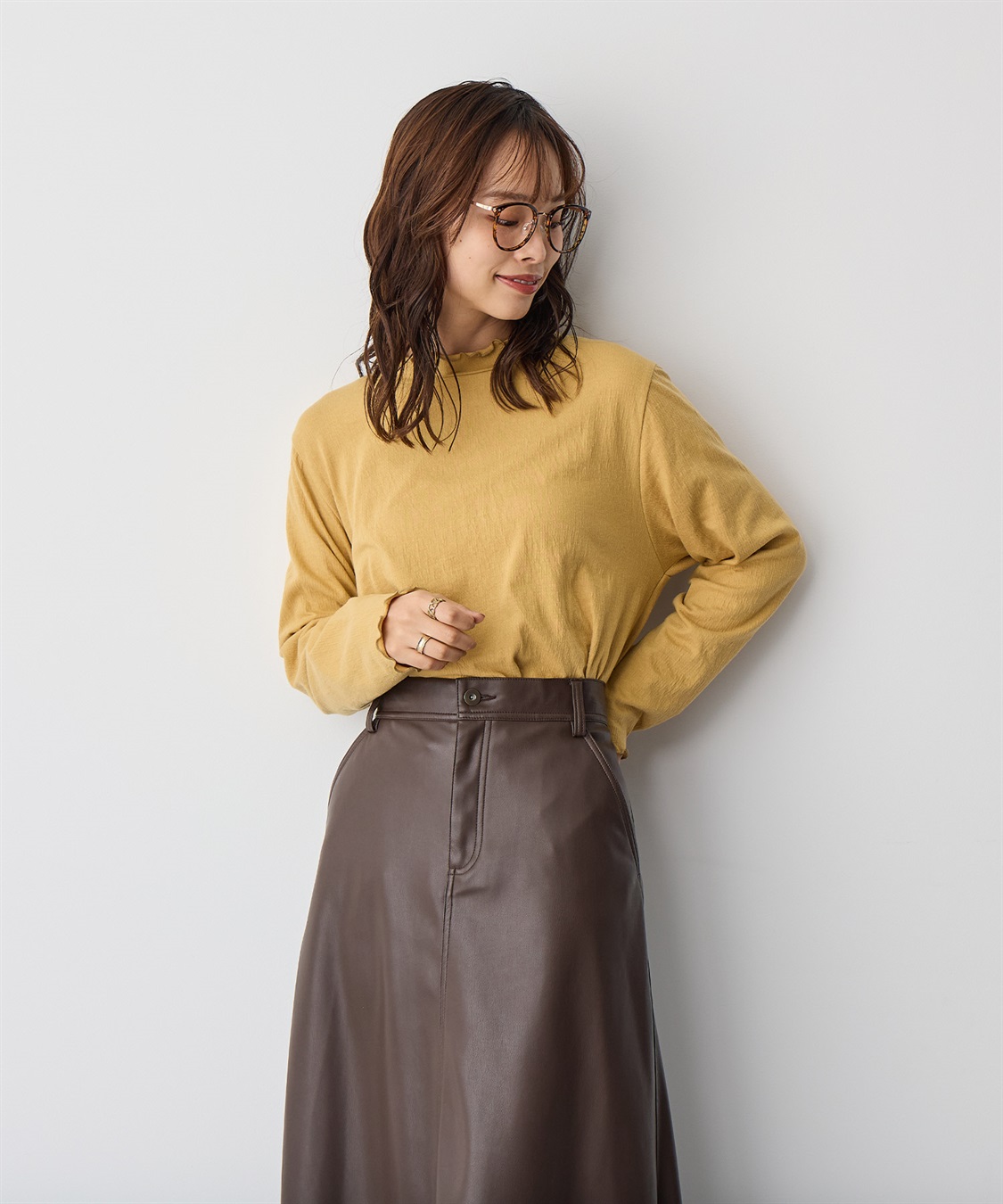 anyfee 【anyfee/プラスサイズ】メロウハイネックトップス_sub_1