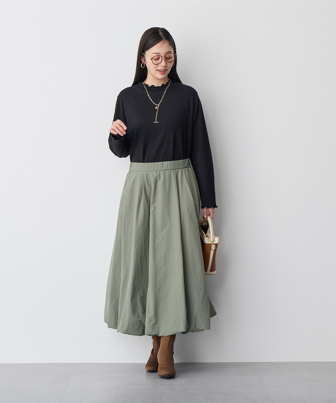 anyfee 【anyfee/プラスサイズ】メロウハイネックトップス_sub_12