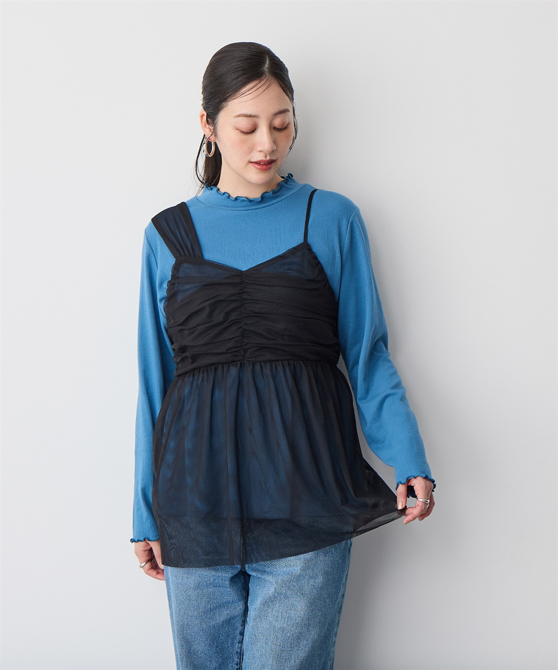 anyfee 【anyfee/プラスサイズ】メロウハイネックトップス_sub_16
