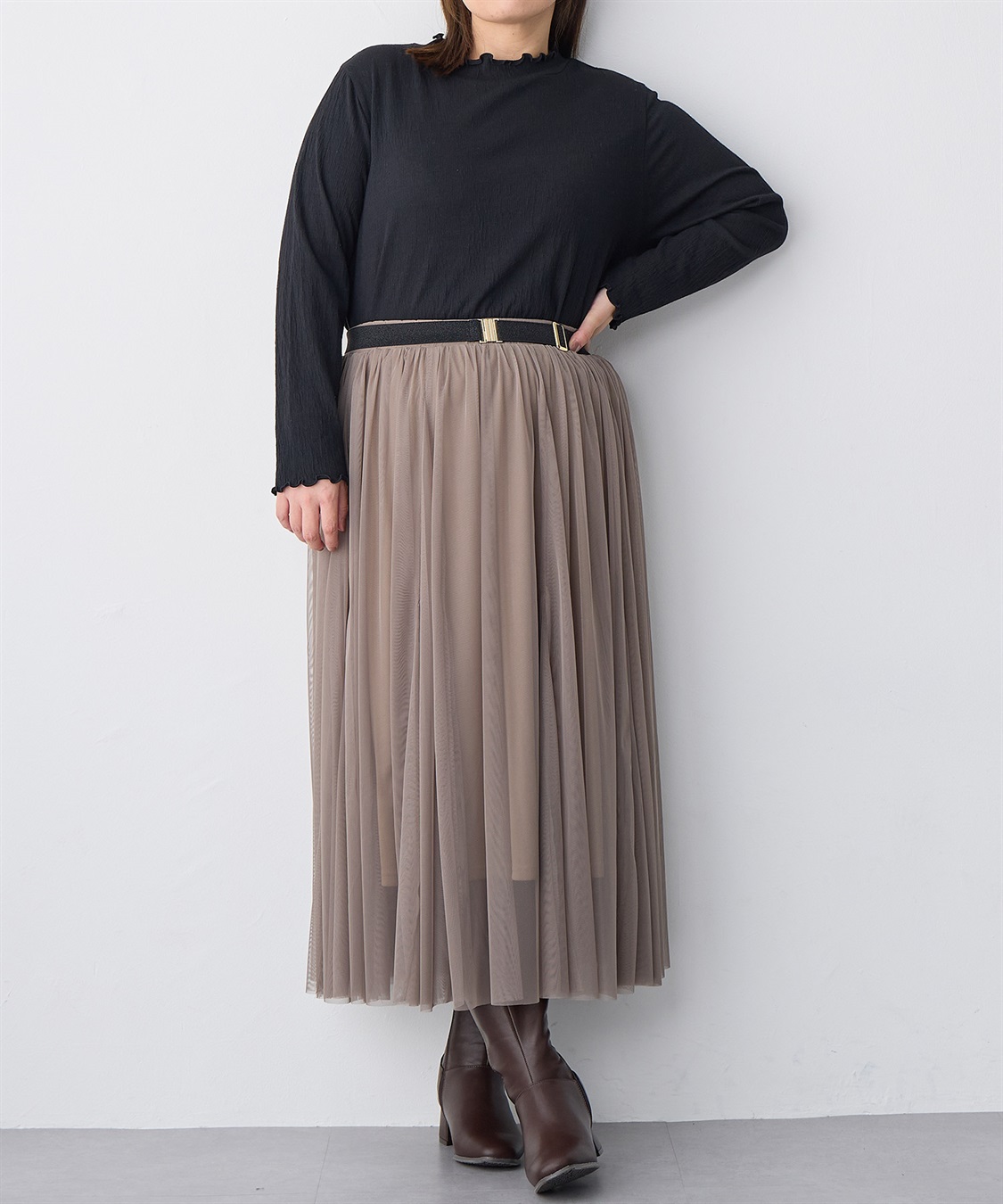 anyfee 【anyfee/プラスサイズ】メロウハイネックトップス_sub_20