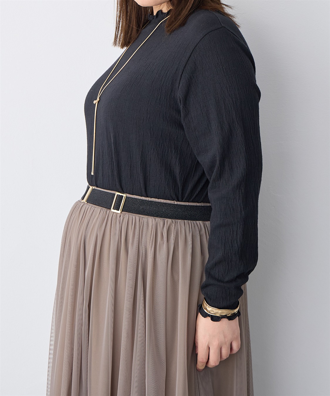 anyfee 【anyfee/プラスサイズ】メロウハイネックトップス_sub_21