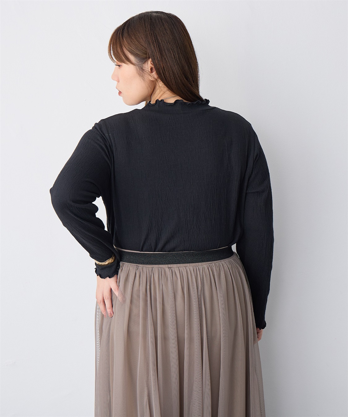 anyfee 【anyfee/プラスサイズ】メロウハイネックトップス_sub_22