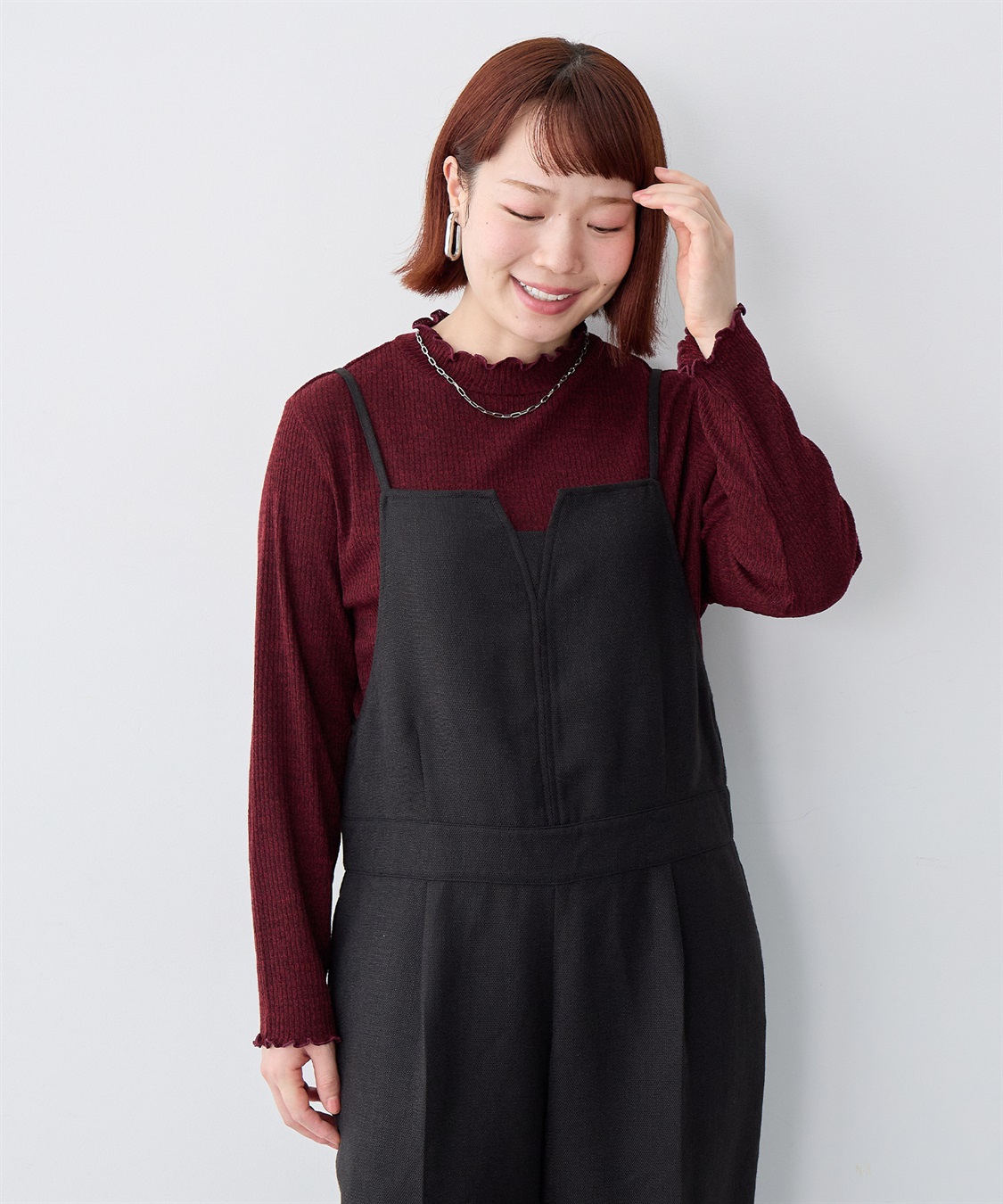 Life Style by cross marche 【anyfee/大きいサイズ】プチハイネックメロープルオーバー_sub_3