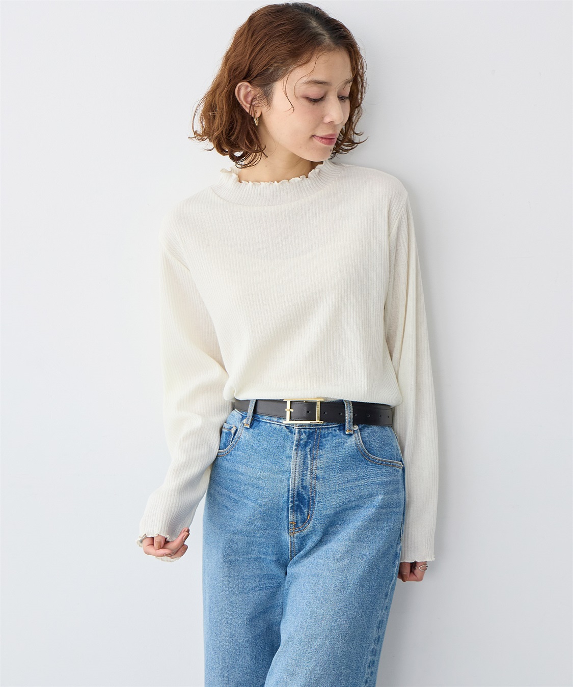 Life Style by cross marche 【anyfee/大きいサイズ】プチハイネックメロープルオーバー_sub_4