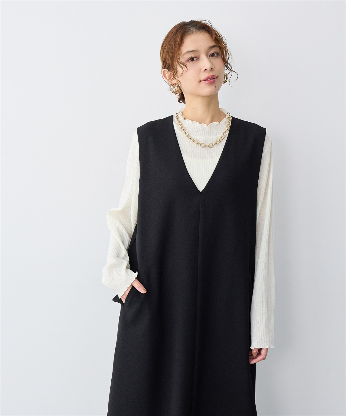 Life Style by cross marche 【anyfee/大きいサイズ】プチハイネックメロープルオーバー_sub_6