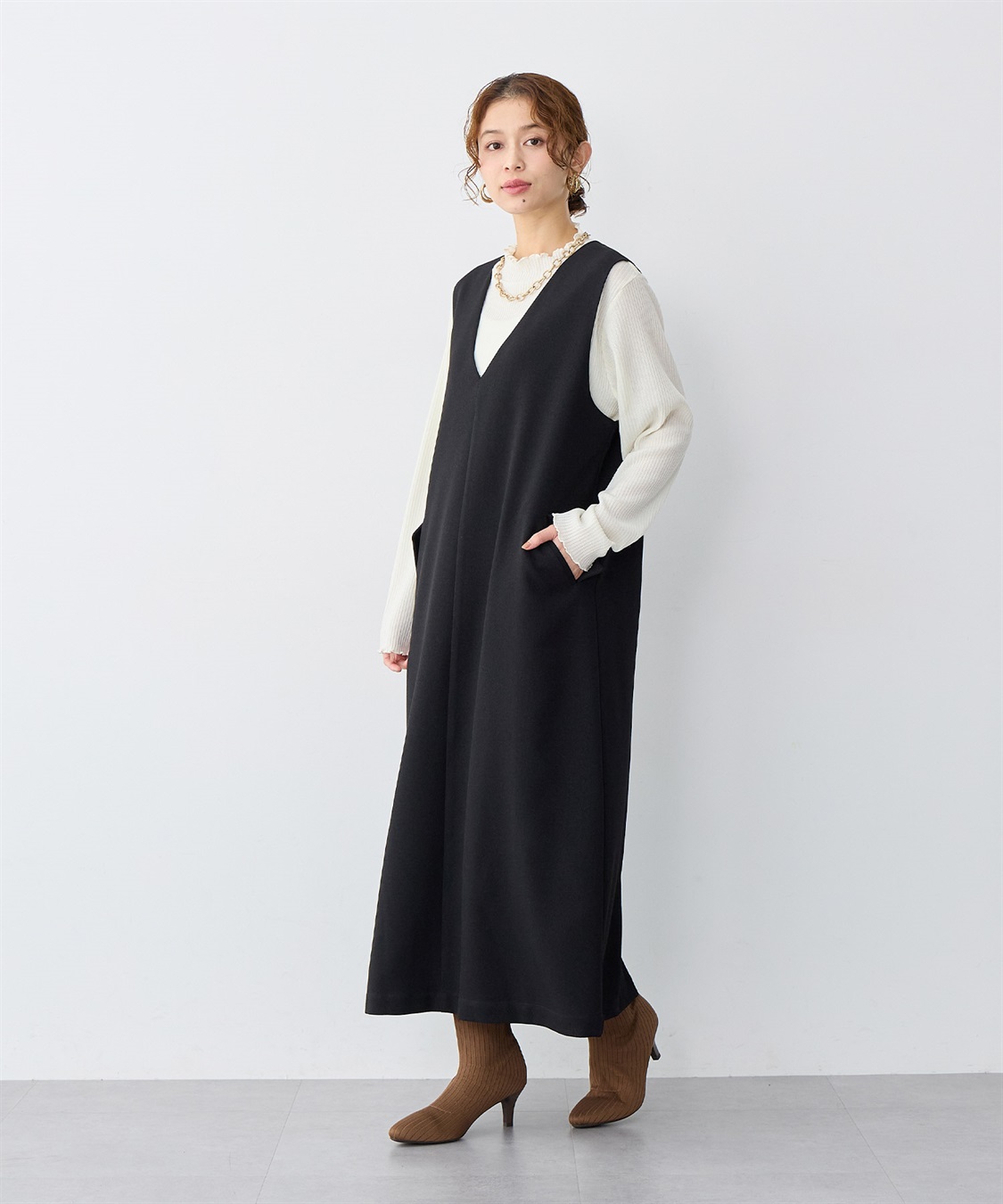 Life Style by cross marche 【anyfee/大きいサイズ】プチハイネックメロープルオーバー_sub_8