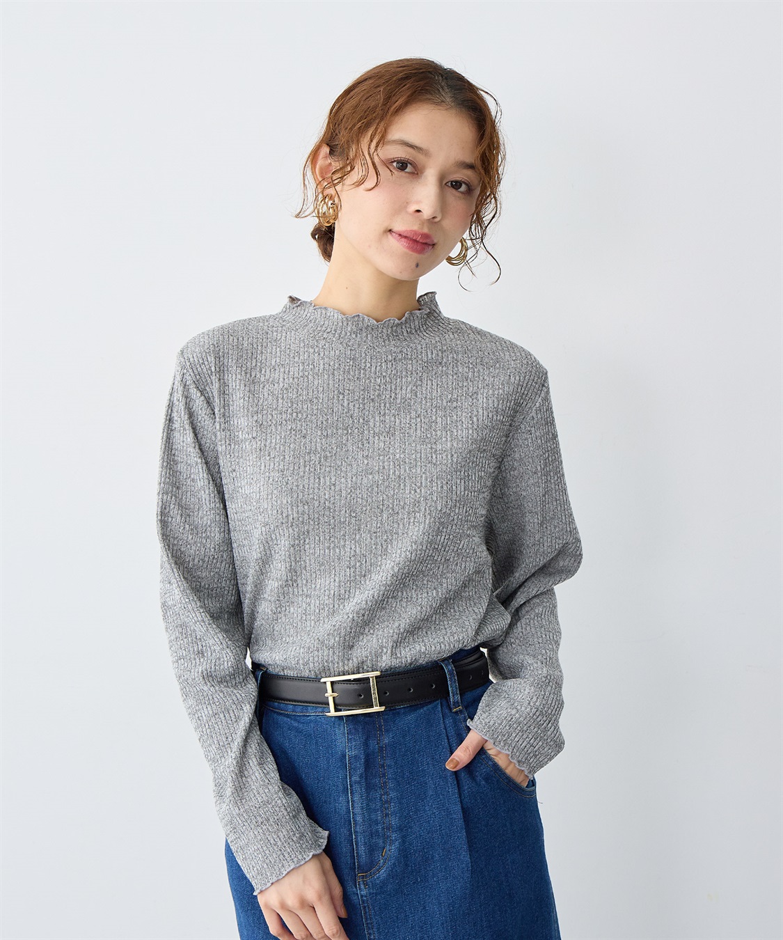 Life Style by cross marche 【anyfee/大きいサイズ】プチハイネックメロープルオーバー_sub_9