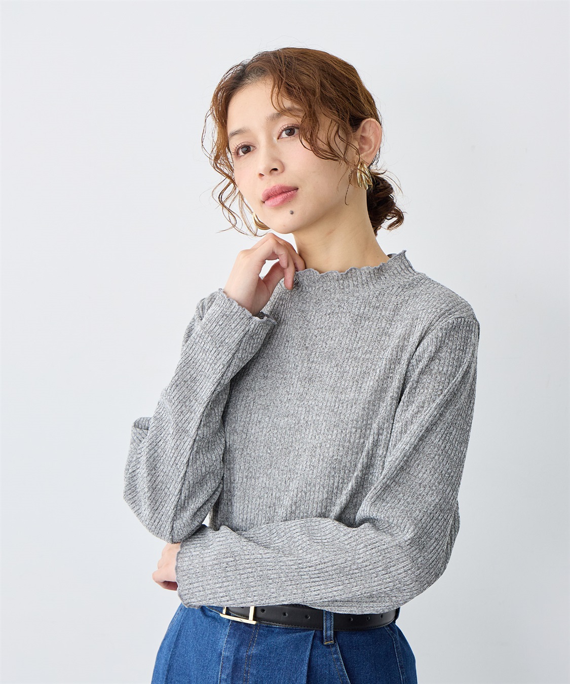 Life Style by cross marche 【anyfee/大きいサイズ】プチハイネックメロープルオーバー_sub_10