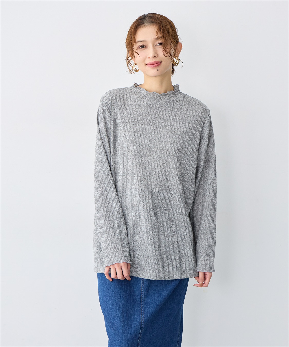 Life Style by cross marche 【anyfee/大きいサイズ】プチハイネックメロープルオーバー_sub_13