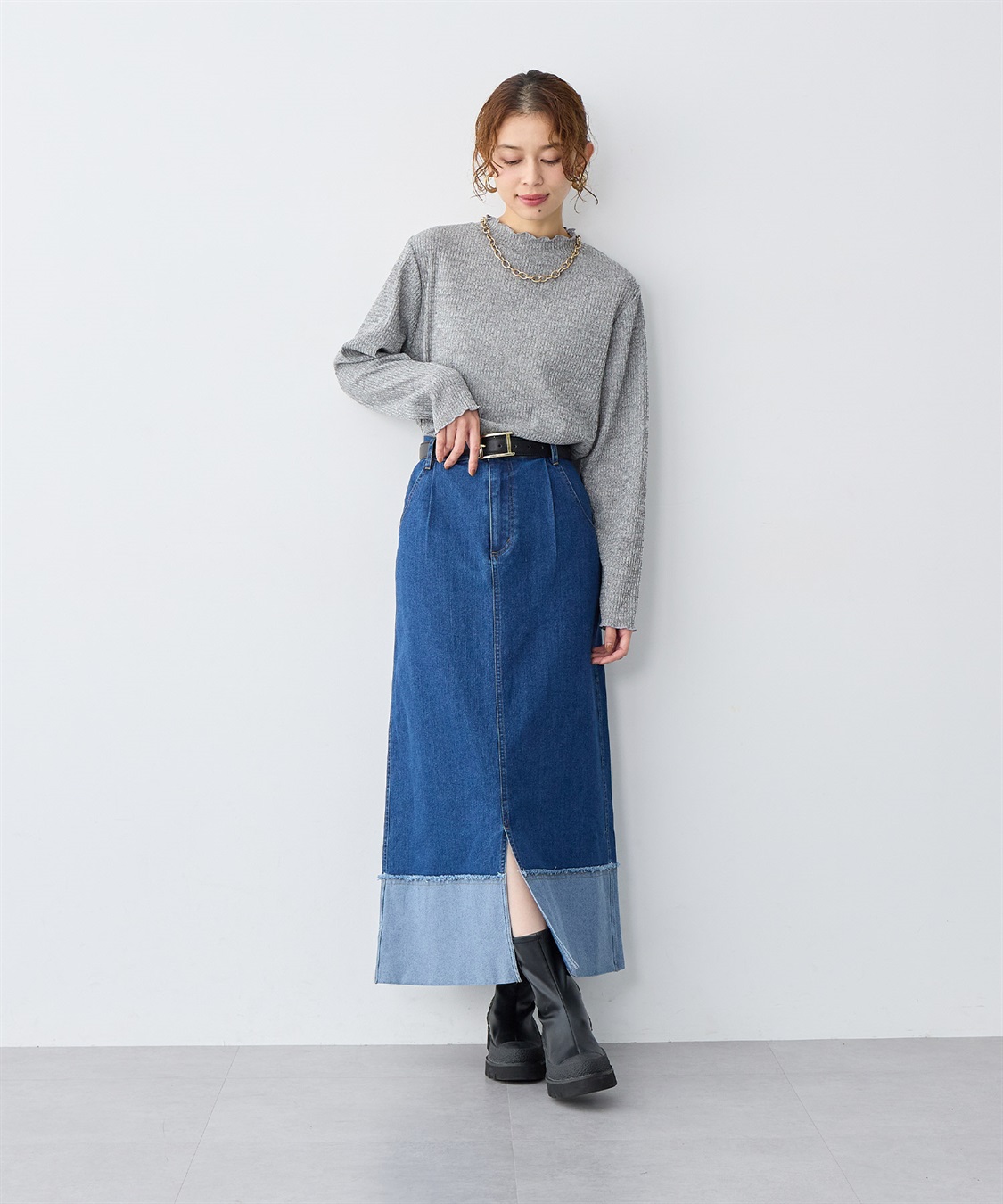 Life Style by cross marche 【anyfee/大きいサイズ】プチハイネックメロープルオーバー_sub_14