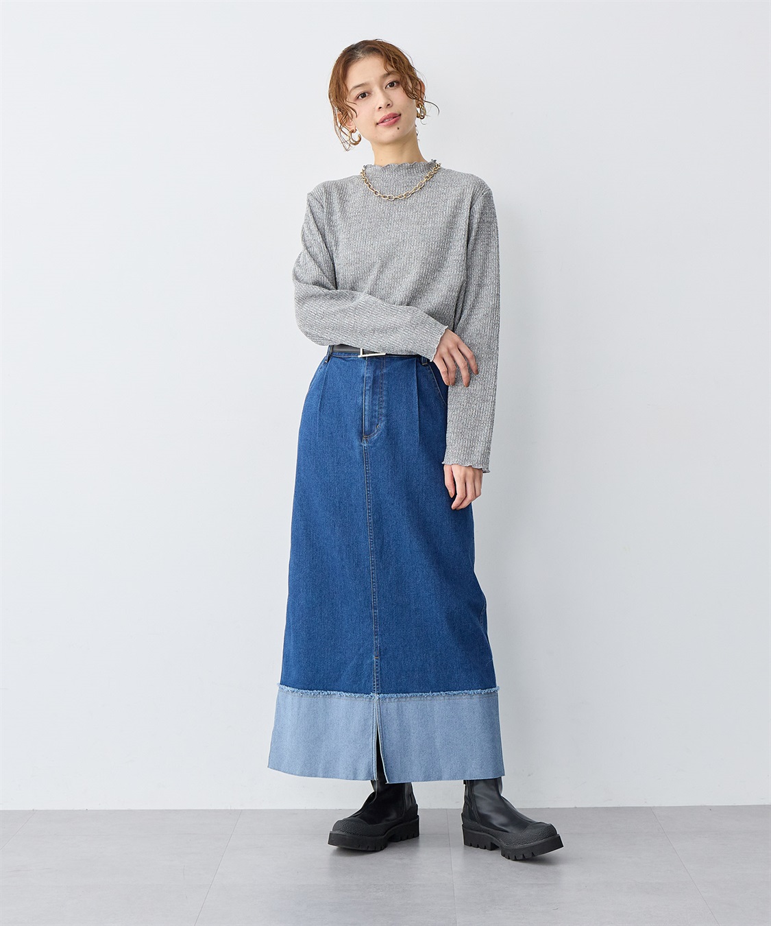 Life Style by cross marche 【anyfee/大きいサイズ】プチハイネックメロープルオーバー_sub_15