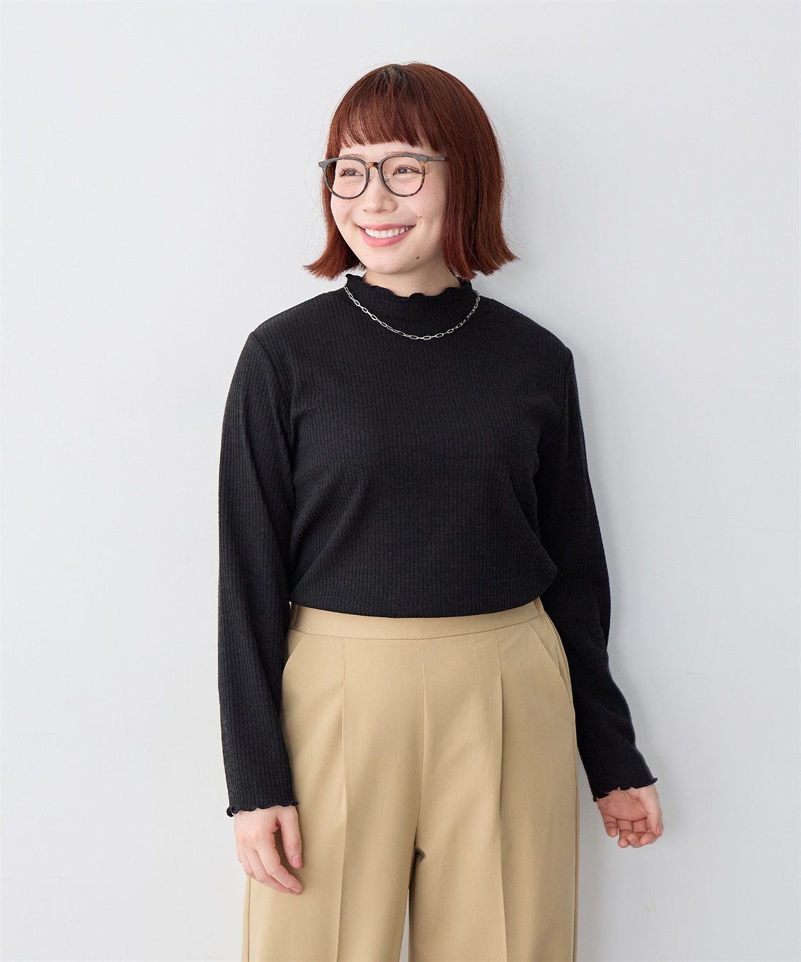 Life Style by cross marche 【anyfee/大きいサイズ】プチハイネックメロープルオーバー_sub_16