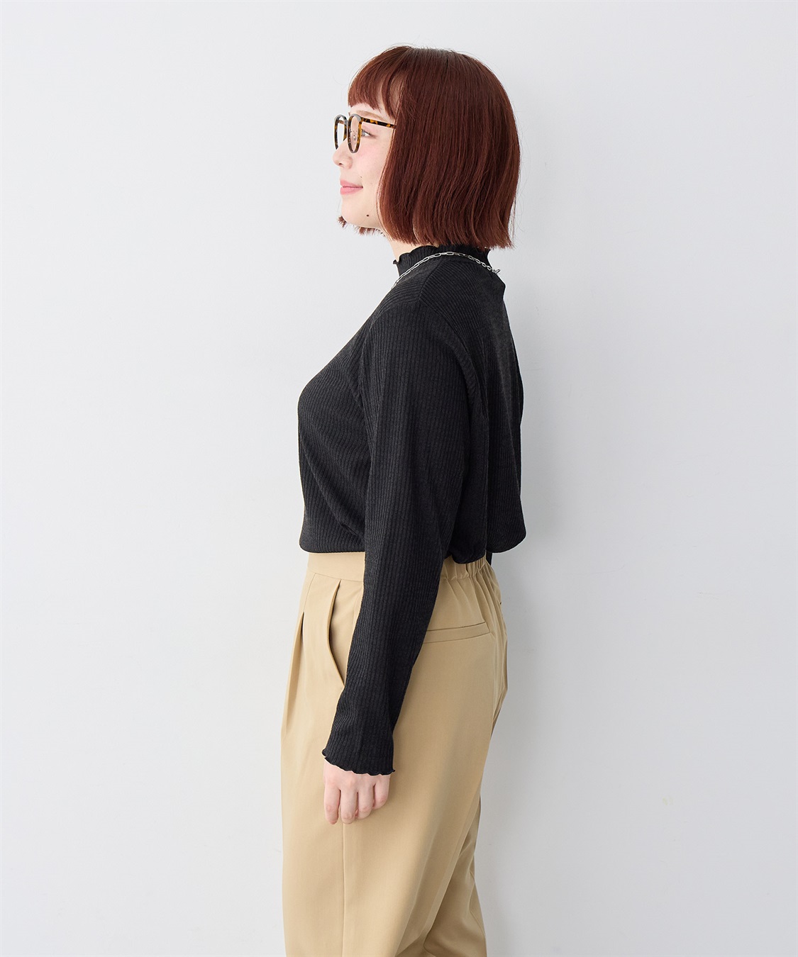 Life Style by cross marche 【anyfee/大きいサイズ】プチハイネックメロープルオーバー_sub_17