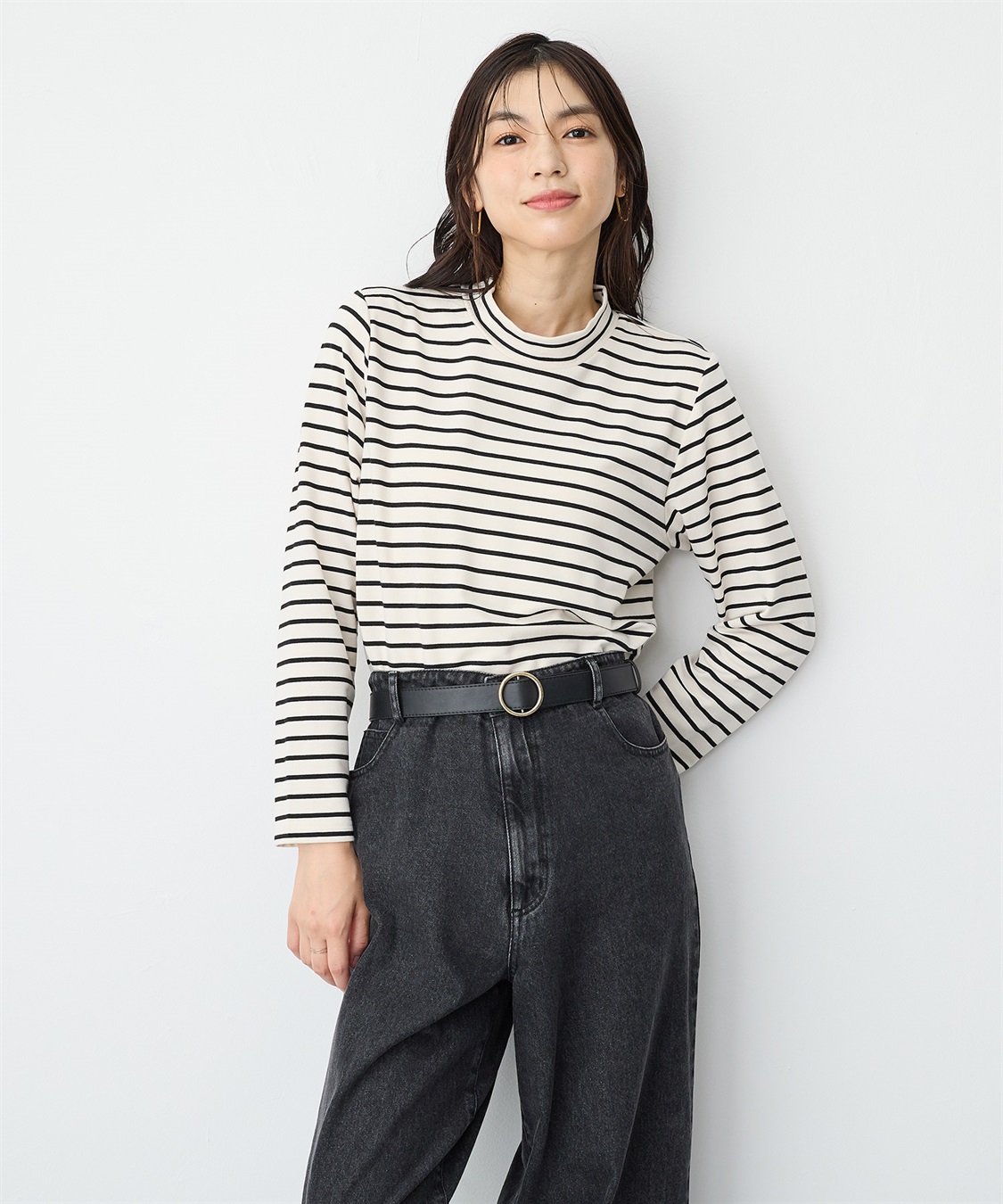 anyfee 【anyfee/プラスサイズ】HEATFIT/ヒートフィット吸湿発熱裏起毛プチハイネックトップス_sub_5