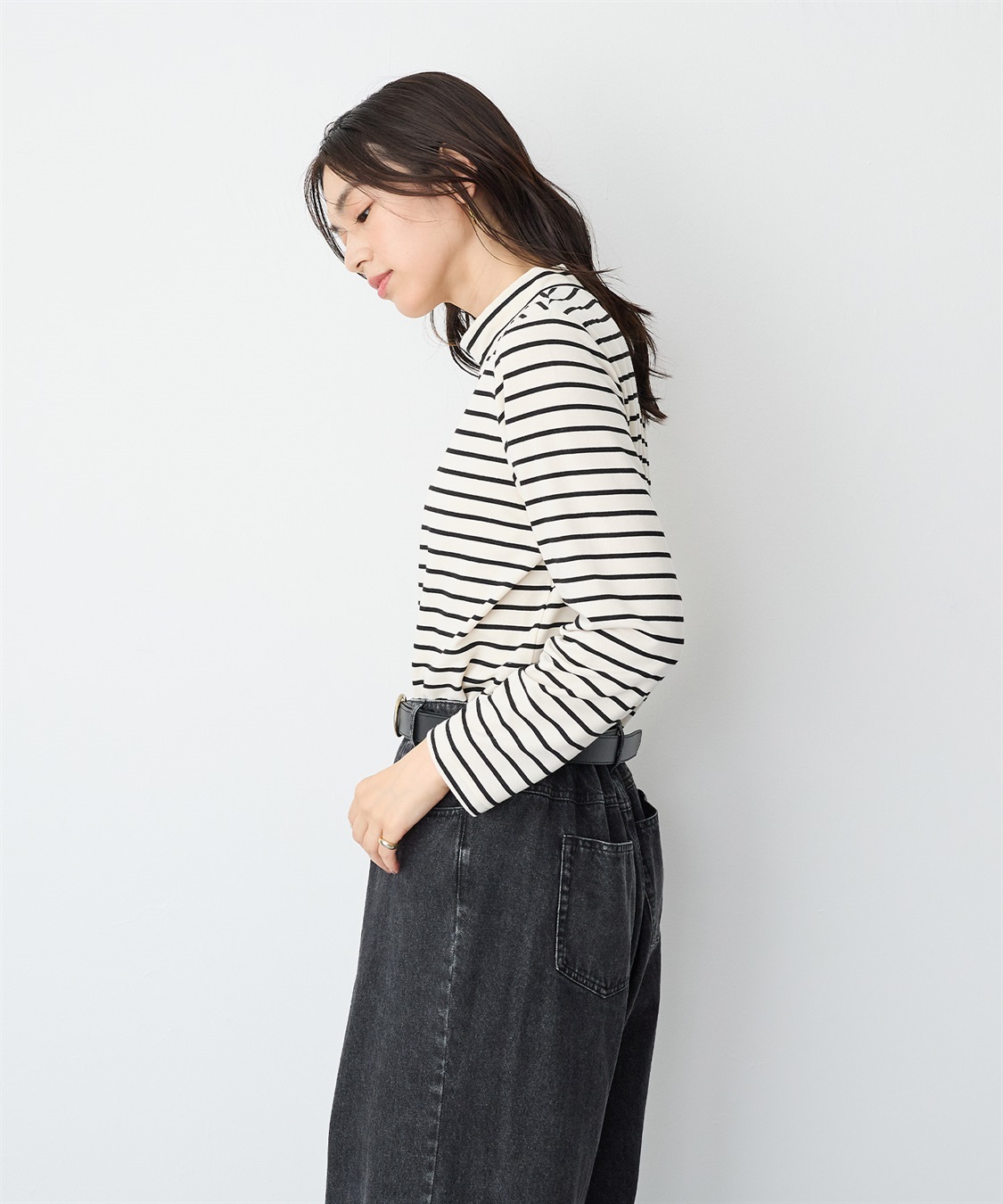 anyfee 【anyfee/プラスサイズ】HEATFIT/ヒートフィット吸湿発熱裏起毛プチハイネックトップス_sub_7