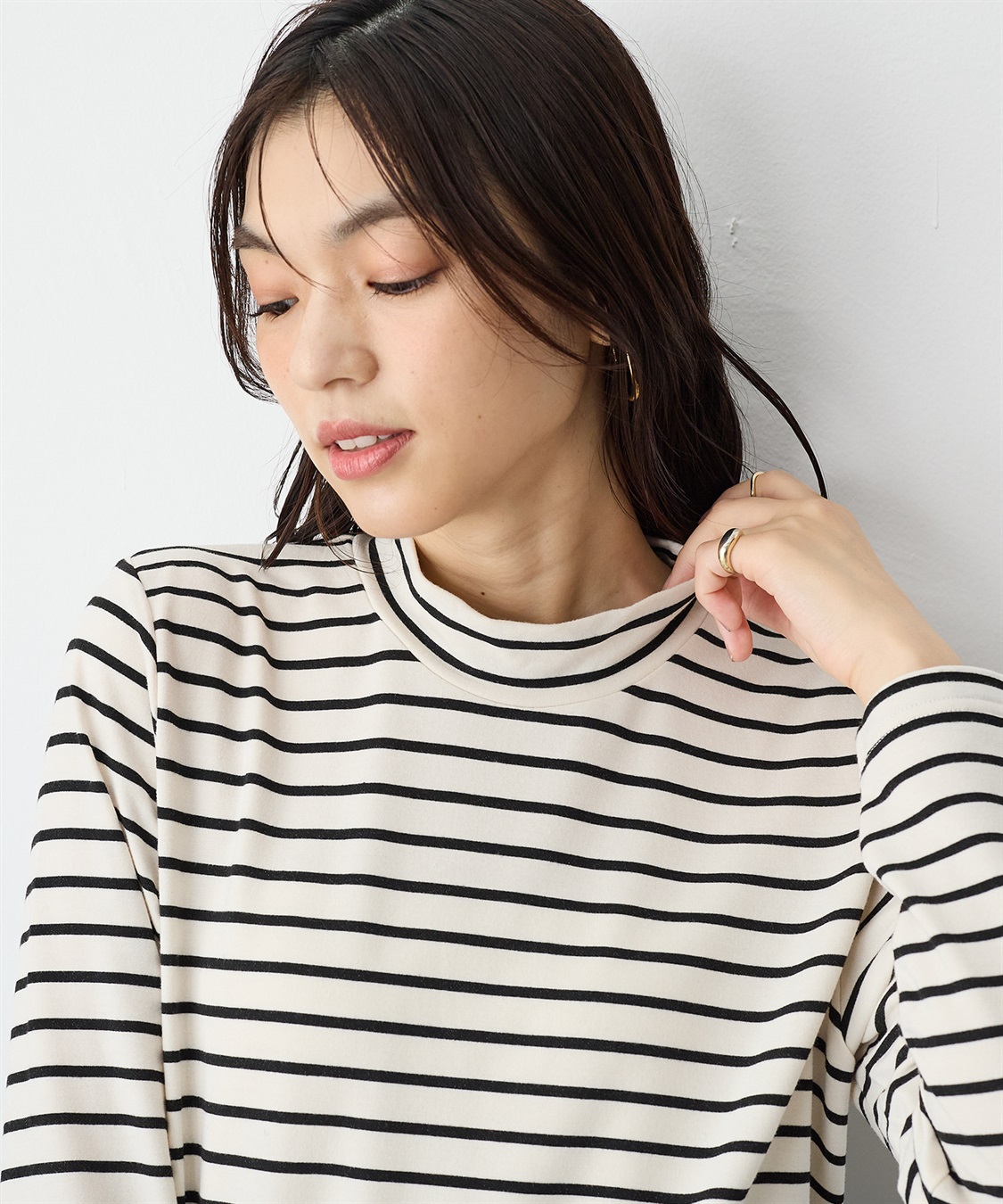 anyfee 【anyfee/プラスサイズ】HEATFIT/ヒートフィット吸湿発熱裏起毛プチハイネックトップス_sub_9