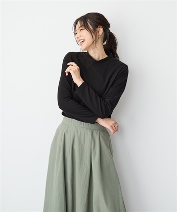 anyfee 【anyfee/プラスサイズ】HEATFIT/ヒートフィット吸湿発熱裏起毛プチハイネックトップス_subthumb_12