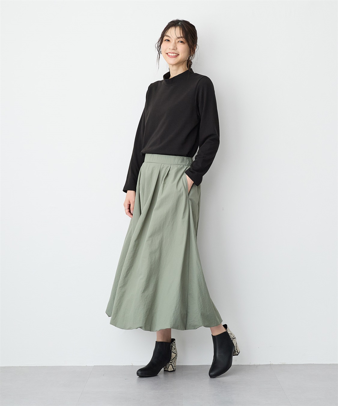 anyfee 【anyfee/プラスサイズ】HEATFIT/ヒートフィット吸湿発熱裏起毛プチハイネックトップス_sub_13