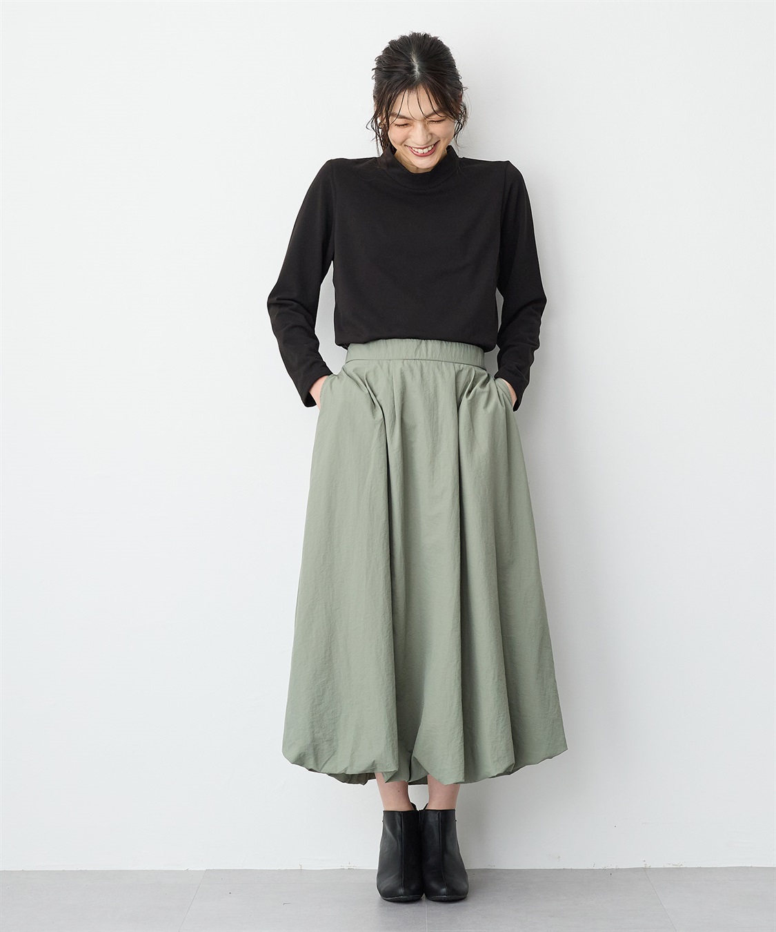 anyfee 【anyfee/プラスサイズ】HEATFIT/ヒートフィット吸湿発熱裏起毛プチハイネックトップス_sub_14