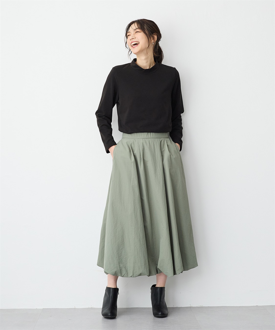 anyfee 【anyfee/プラスサイズ】HEATFIT/ヒートフィット吸湿発熱裏起毛プチハイネックトップス_sub_15