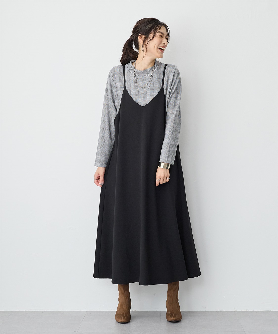 anyfee 【anyfee/プラスサイズ】HEATFIT/ヒートフィット吸湿発熱裏起毛プチハイネックトップス_sub_19