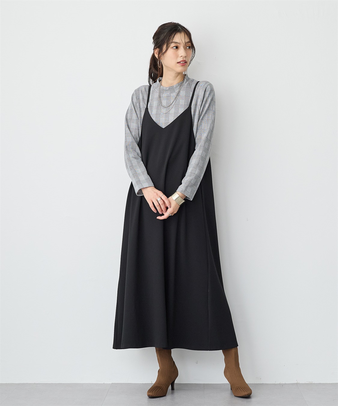 anyfee 【anyfee/プラスサイズ】HEATFIT/ヒートフィット吸湿発熱裏起毛プチハイネックトップス_sub_20