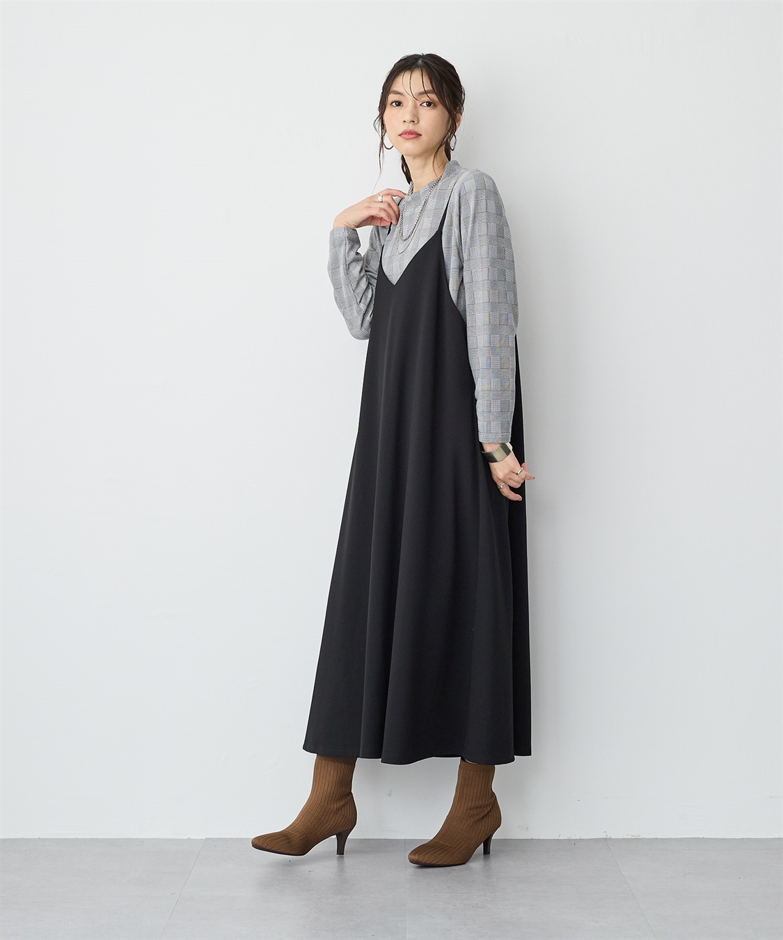 anyfee 【anyfee/プラスサイズ】HEATFIT/ヒートフィット吸湿発熱裏起毛プチハイネックトップス_sub_21