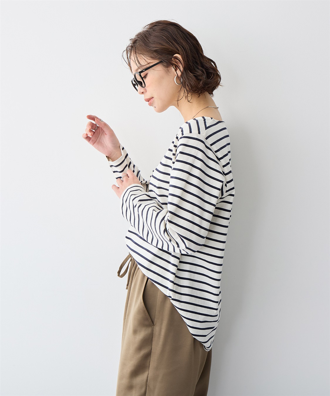 anyfee 【anyfee/プラスサイズ】ボーダートップス_sub_2