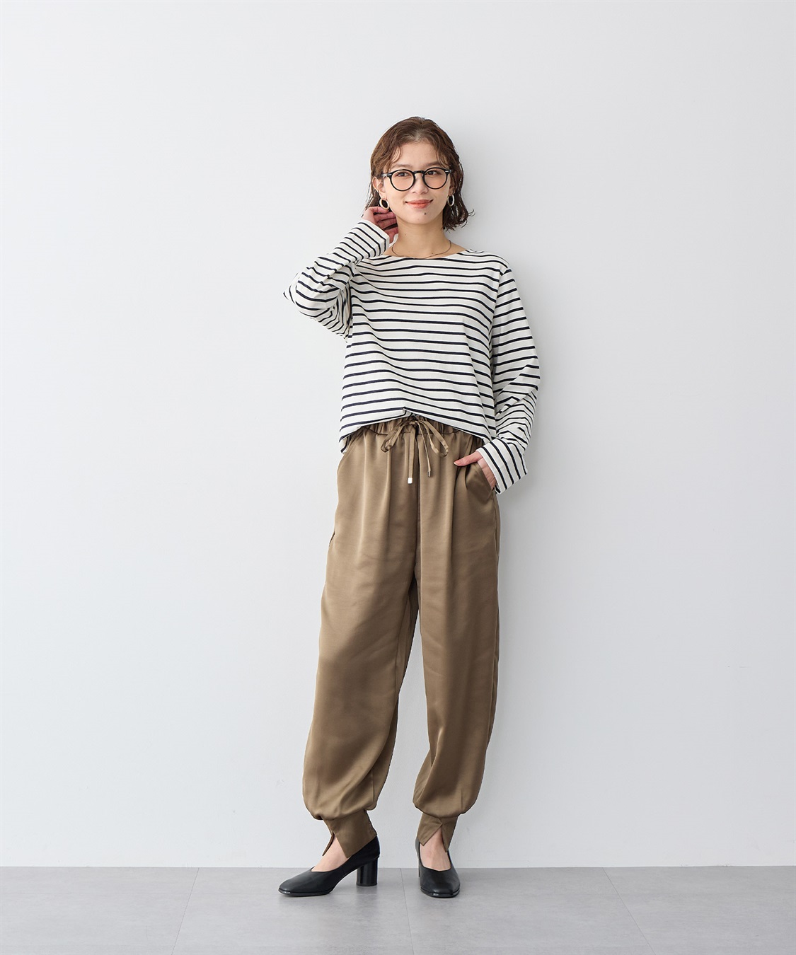 anyfee 【anyfee/プラスサイズ】ボーダートップス_sub_4