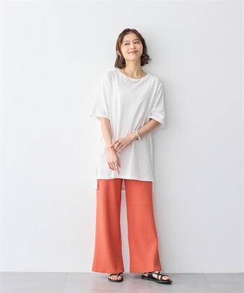 Life Style by cross marche 【anyfee/プラスサイズ】USAコットンオーバーサイズベーシック半袖Tシャツ・接触冷感_subthumb_1