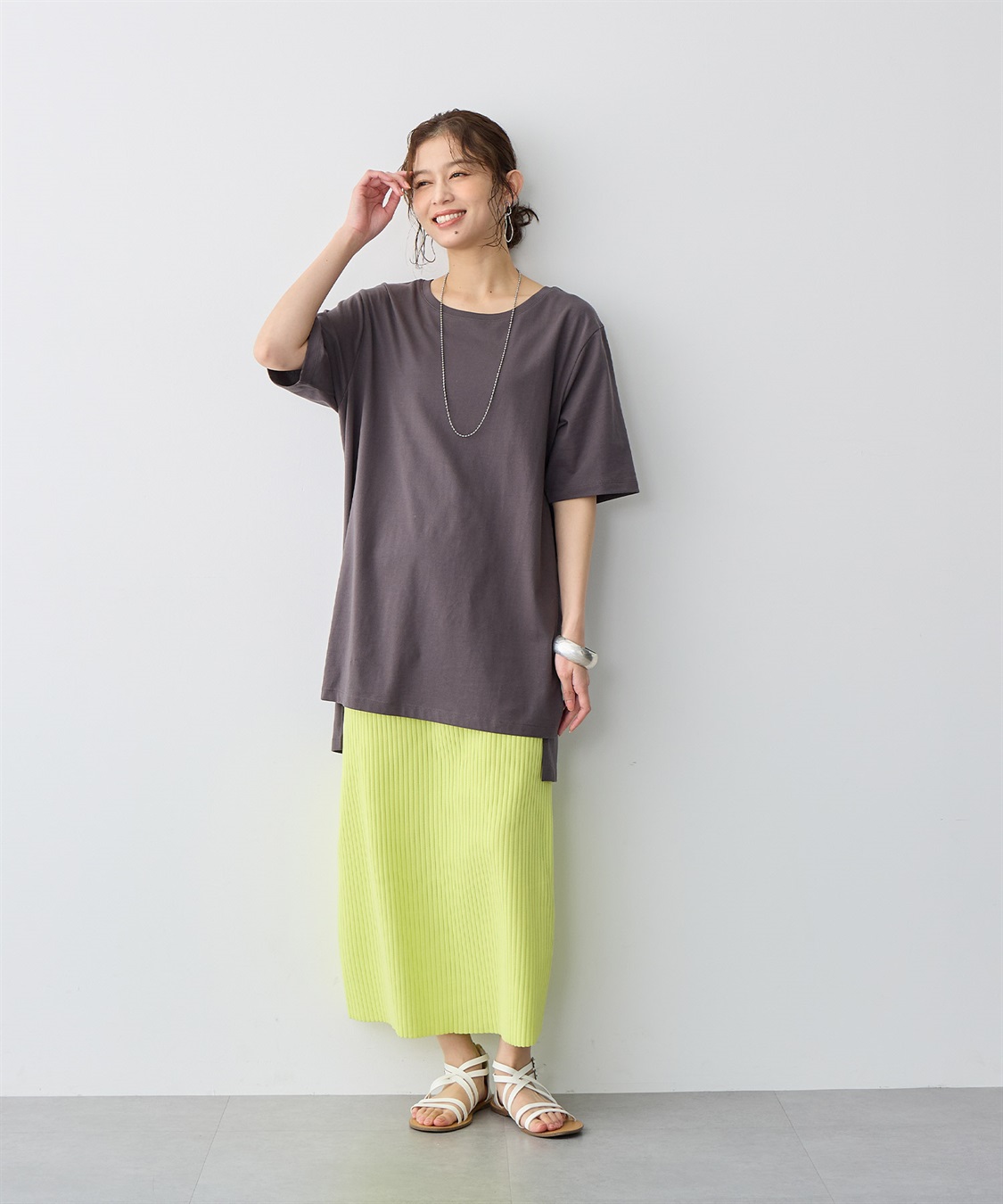 anyfee 【anyfee/プラスサイズ】USAコットンオーバーサイズベーシック半袖Tシャツ・接触冷感_sub_11