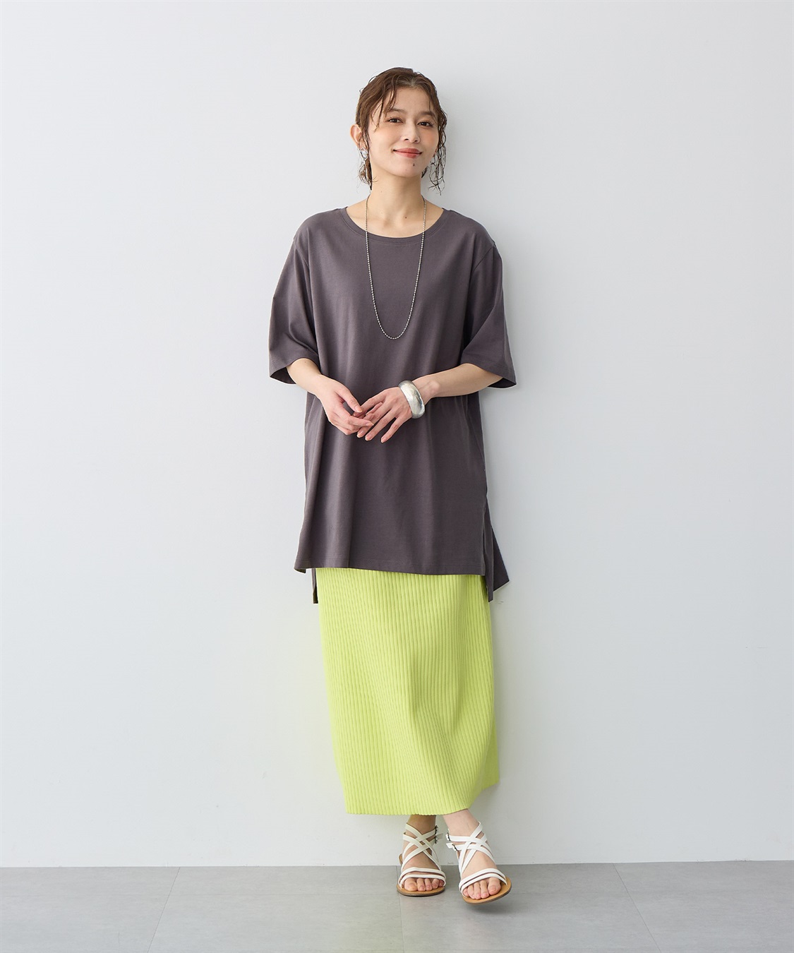 anyfee 【anyfee/プラスサイズ】USAコットンオーバーサイズベーシック半袖Tシャツ・接触冷感_sub_12